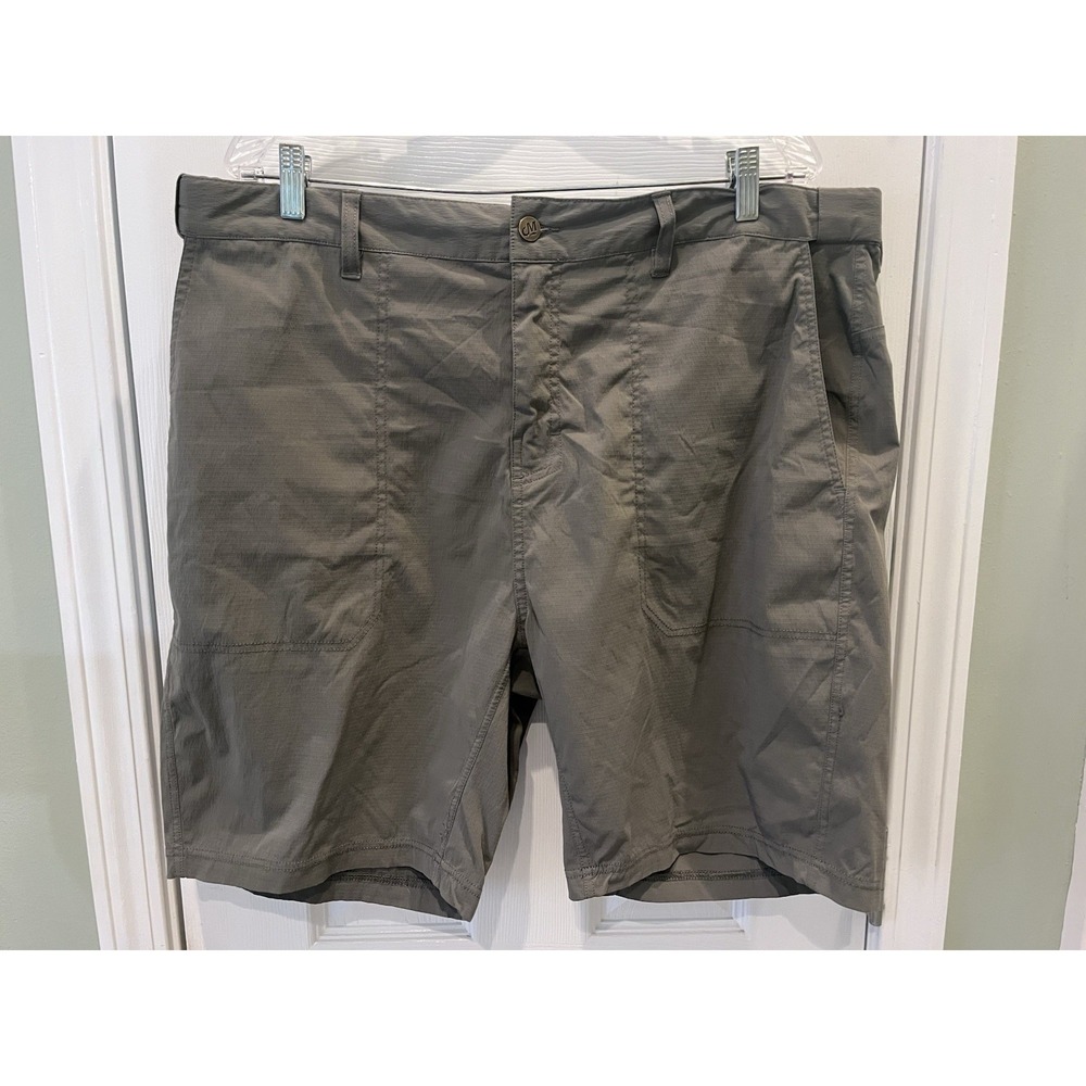 Marsh Wear Prime Hybrid Chino Shorts Mens Size 40 Fossil Green 8" Inseam